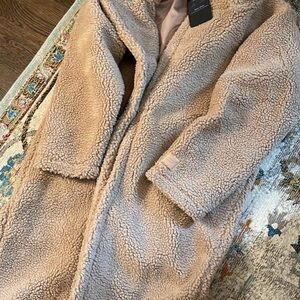 Cozy Tan Sherpa Coat